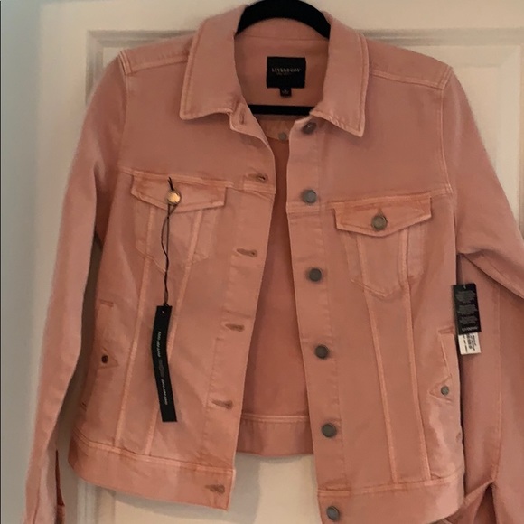 blush pink jean jacket